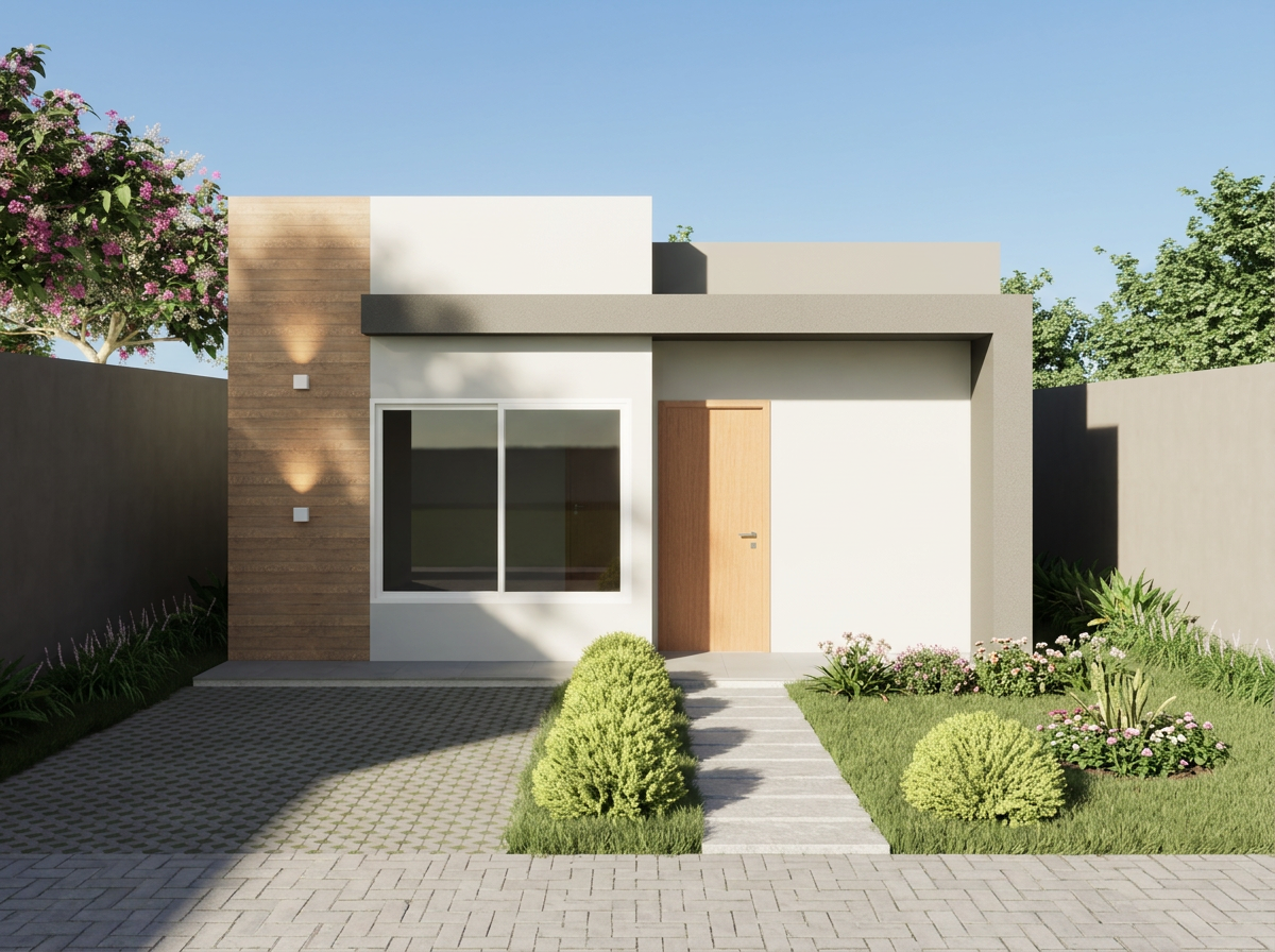 Render da Casa 45 m² do Residencial Jardins em Corinto/MG