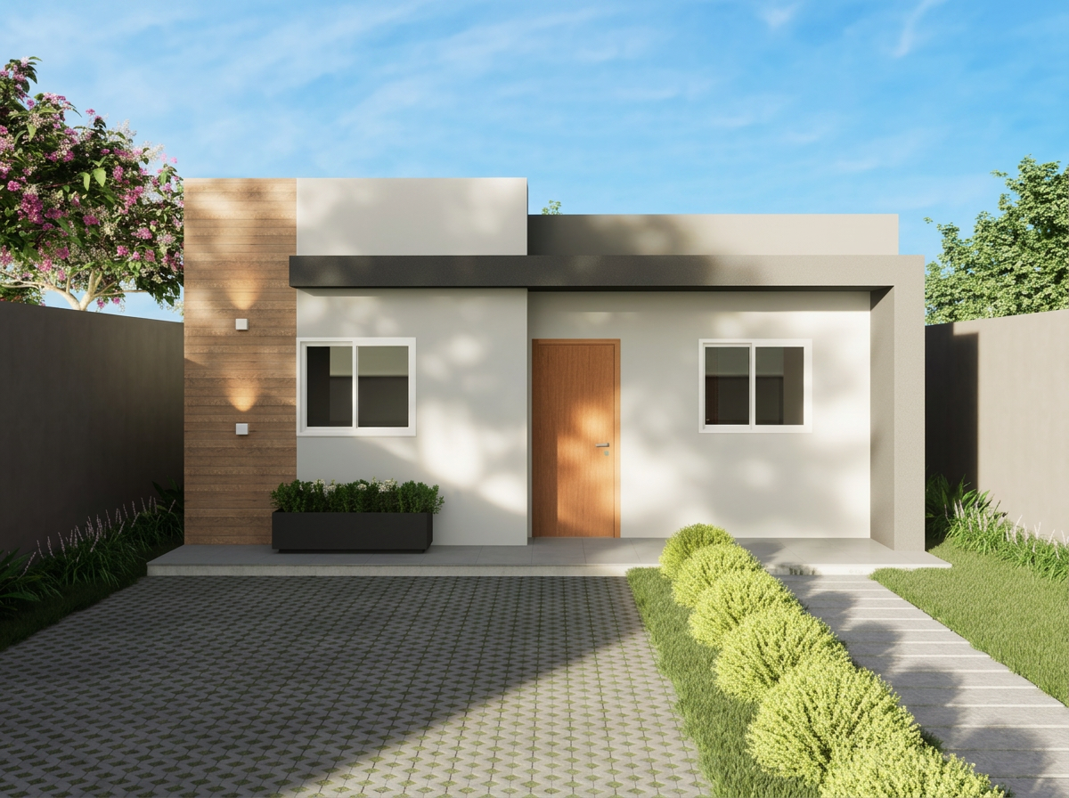 Render da Casa 55 m² do Residencial Jardins em Corinto/MG